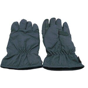 Isotoner Womens L-XL Black Polyester Gloves Fleece Lined Elastic Wrist Sports